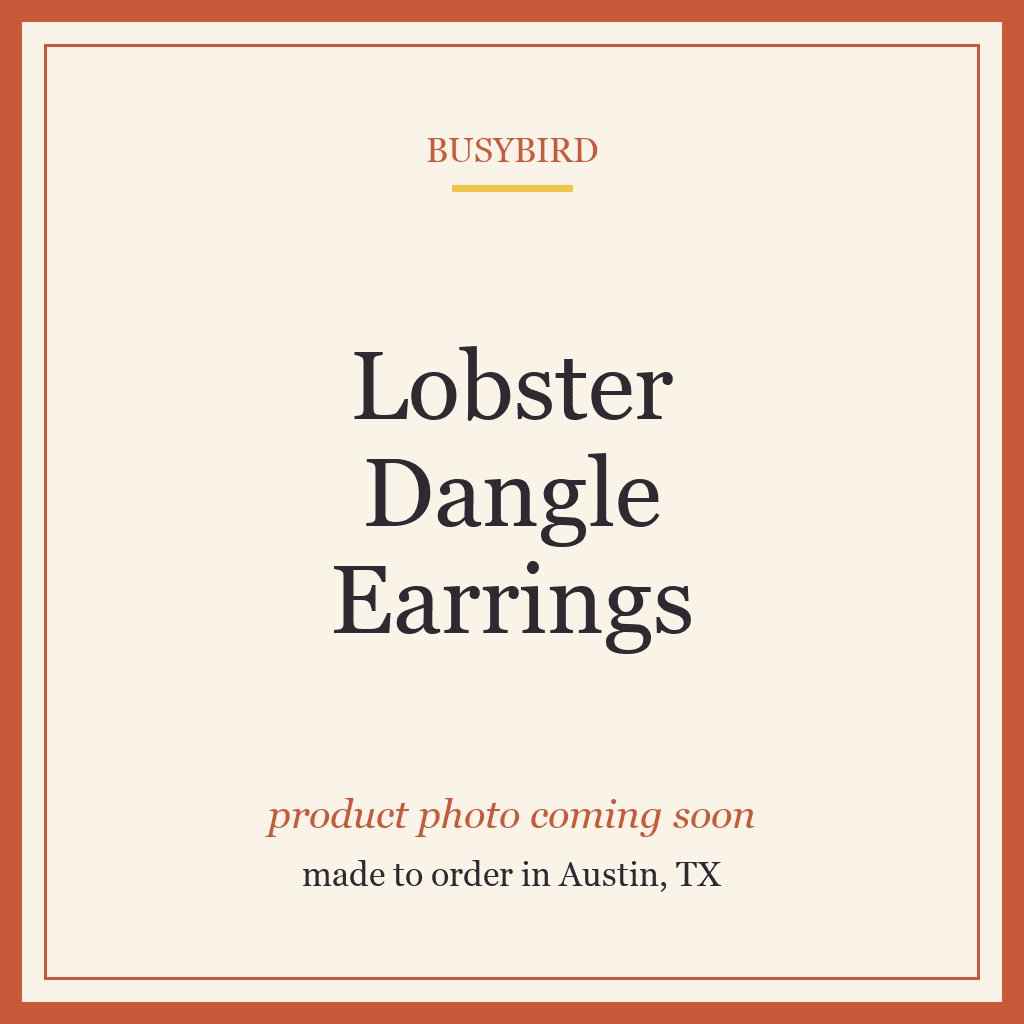 Lobster Dangle Earrings